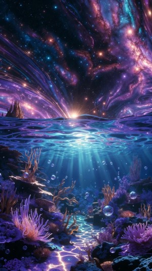 Astral Tides: The Purple Cosmic Reef